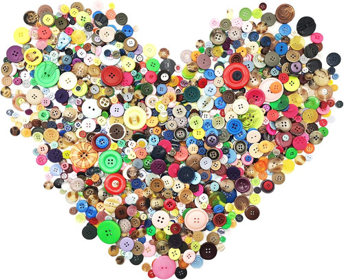 600 700pcs multicolor buttons - 600-700pcs,
