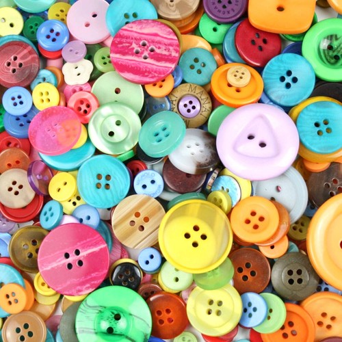 Assorted mixed buttons arts - mixed,