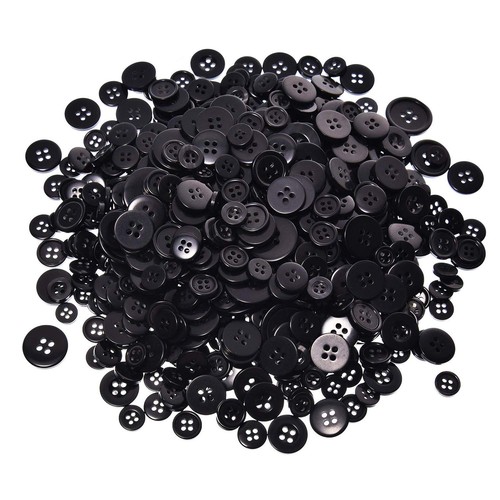 600 700pcs black - black, buttons