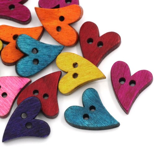 Buttons 20mm love - 20mm, shaped