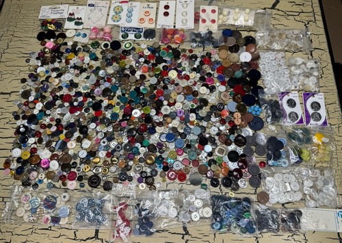 Vtg buttons mix craft sewing - vtg,