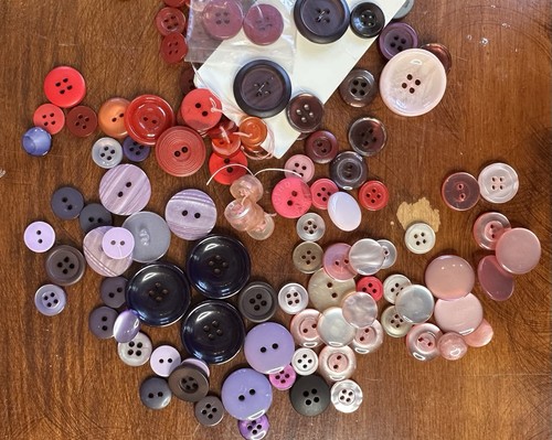 Mixed craft lot 120 buttons - craft,