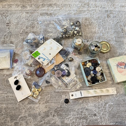 Large lot vintage buttons - large,