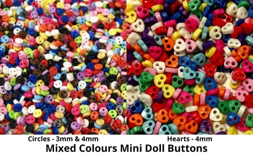 Mini buttons for dolls - buttons,