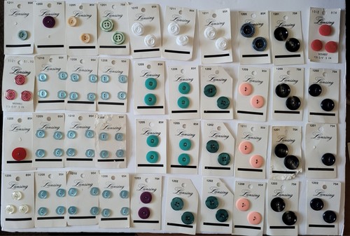 Lot vintage buttons on - of,
