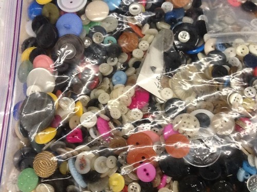 3lbs lot vintage buttons - 3lbs.,