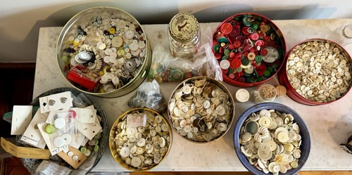 Huge vintage button - huge, lot