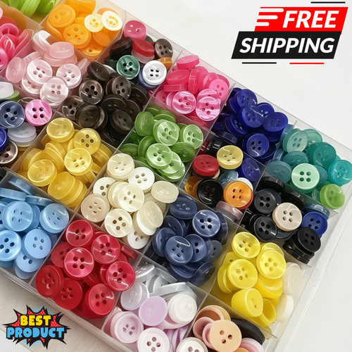 300pcs assorted sewing buttons - sewing,