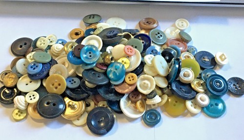 Vintage mixed button - mixed, lot