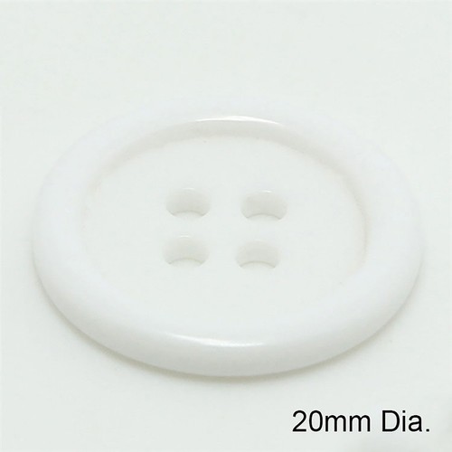 20mm round resin buttons - 10,