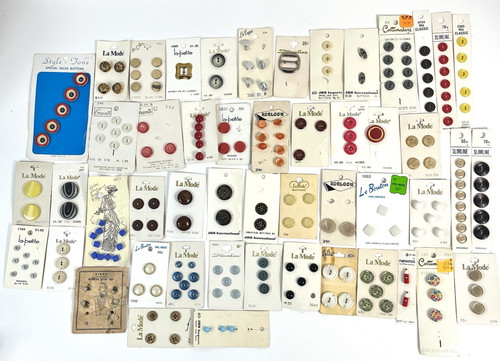 Vintage buttons cards lot - vintage,