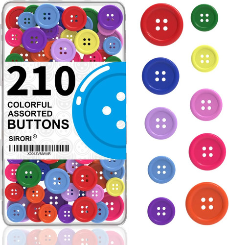 210 pcs assorted buttons for - pcs,