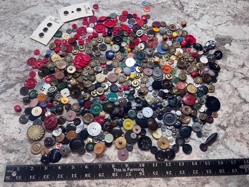 Buttons vintage from estate - buttons,