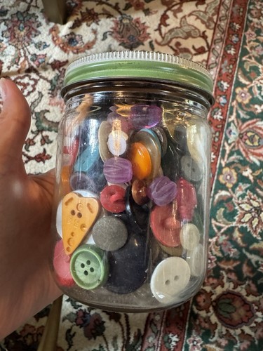 Vintage jar buttons - jar,