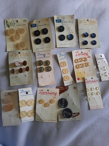 Vintage buttons assorted lot - vintage,