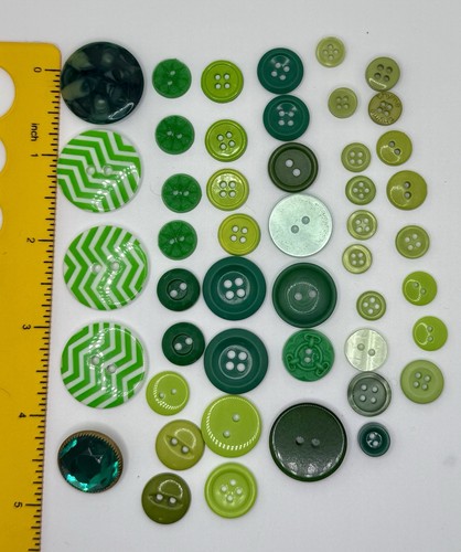 Green buttons lot - 48, &