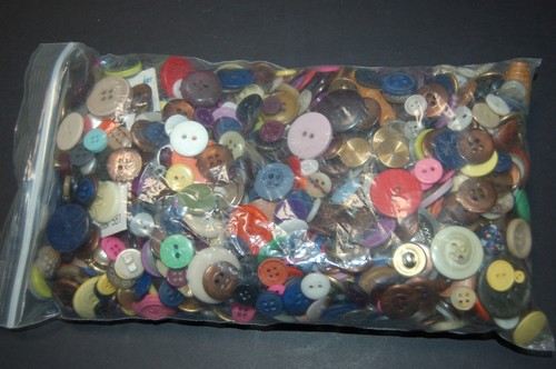 Bag assorted sewing buttons - bag,