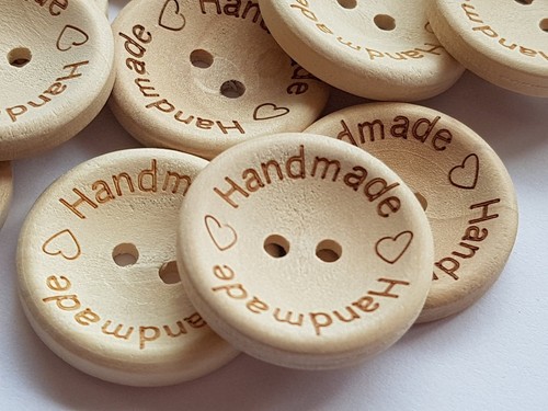Wooden buttons handmade with - buttons,