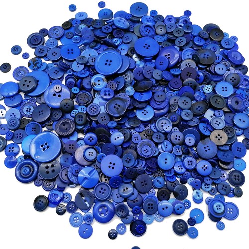 600 700pcs blue buttons for - 600-700pcs,