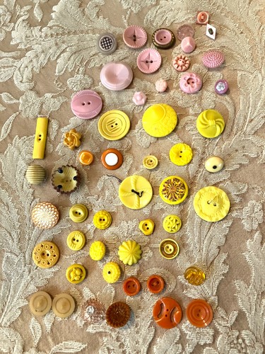 Nice lot vintage pink - vintage, yellow