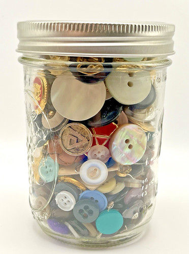 Jar vintage buttons - of,