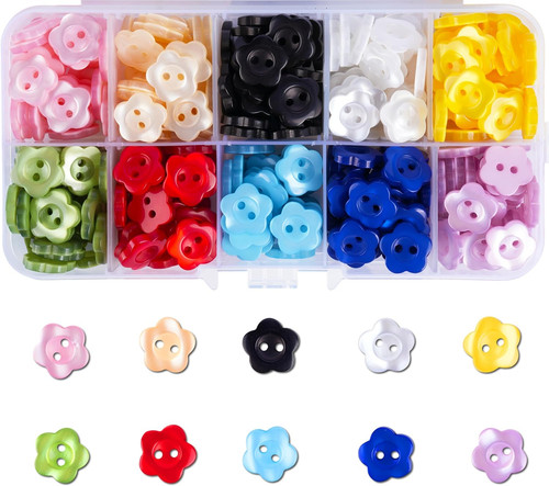 300pcs flower shape resin - 300pcs,