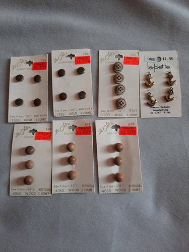 Vintage buttons lot gold - lot, 25