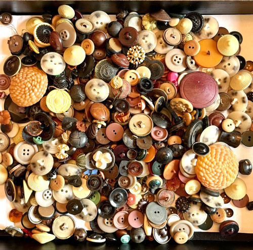 Vintage lot buttons estate - vintage, of