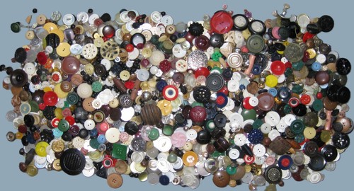 Pounds vintage buttons - 4,