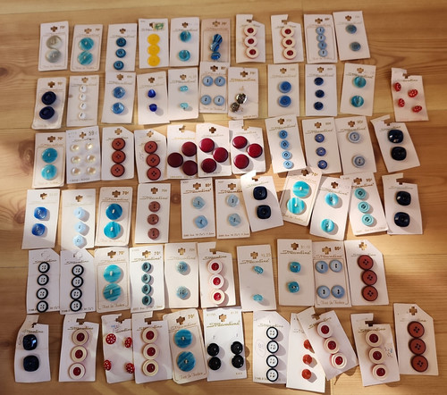 Vintage sewing buttons carded - buttons,