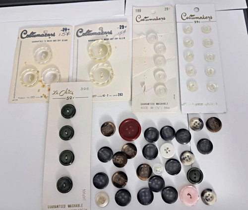 Vintage sewing buttons lot - sewing, –